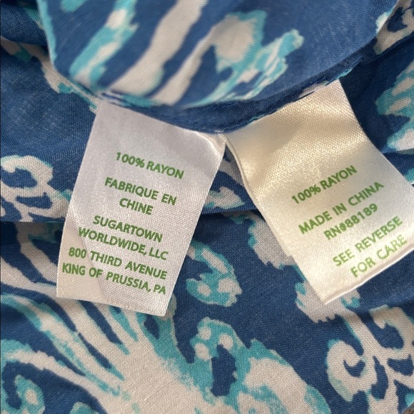 Lilly Pulitzer Shelley Jellyfish Top Sz L - Picture 6 of 7